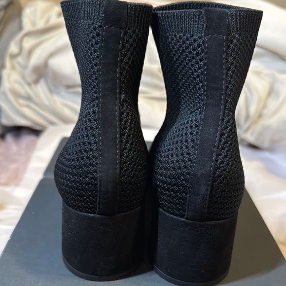 Black Knit Ankle Boots - Picture 5 of 9